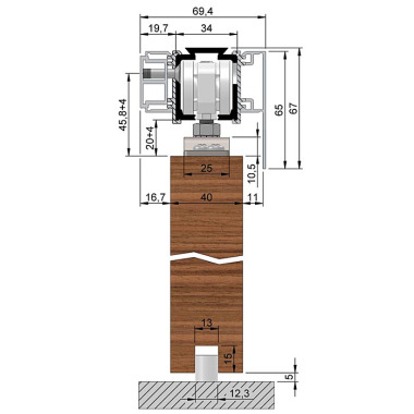 Woelm HELM 140 Abdeckkappenpaar 69 x 65 mm, EV1 eloxiert, einseitig 120110015009