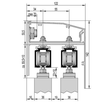 Woelm HELM Abdeckkappe rechts 139, 7 x 122, 5 mm, Aluminium blank 000110015008