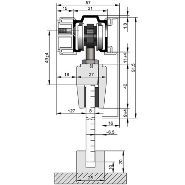 Woelm HELM Abdeckkappenpaar 56, 5 x 91, 5 mm, EV1 eloxiert, einseitig 006378