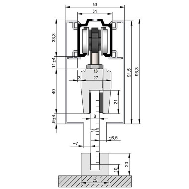 Woelm HELM Abdeckkappenpaar 53 x 91, 5 mm, Edelstahl Effekt, beidseitig 006085