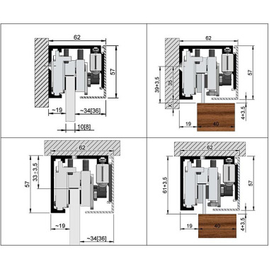 Woelm HELM GT-L Abdeckkappepaar 56 x 62 mm, Edelstahl Effekt, rechts/links 0057214