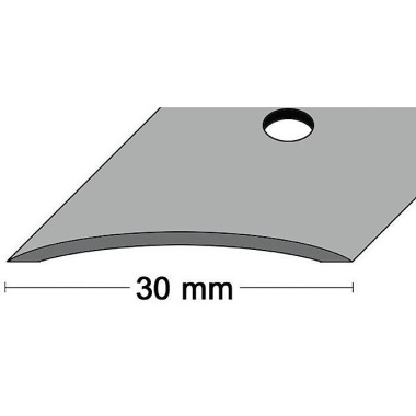 Pickhardt & Gerlach Teppichschiene B.30mm L.1000mm Alu.silberf.elox.gewölbt mittig gel.PG 11279