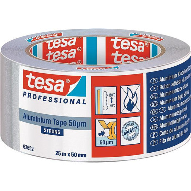 Tesa Aluminiumklebeband Strong 63652 m.Liner L.25m B.50mm Rl.TESA 63652-00001-00