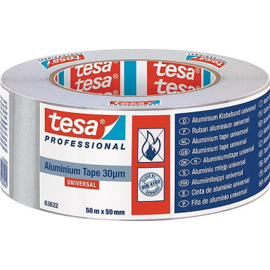 Tesa Aluminiumklebeband Univ.63632 m.Liner L.50m B.50mm Rl.TESA 63632-00002-00