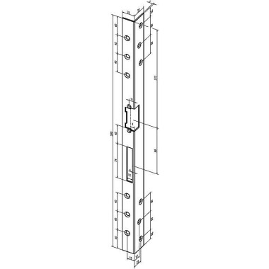 Sicherh.-Winkelschließbl. 312 L.500mm S.3mm STA geschliffen verz.DIN R ASSA ABLOY -------31240-05