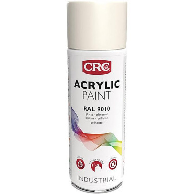 Farbschutzlackspray ACRYLIC PAINT reinweiss glänzend RAL 9010 400ml Spraydose CRC 1030818