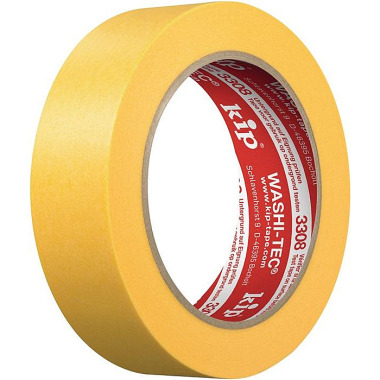 Abdeckband 3308 WASHI-TEC® Premium Plus Goldkrepp® glatt gelb L.50m B.48mm Rl.KIP 3308-48