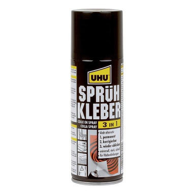 Sprühkleber 3 in 1 leicht gelblich 200 ml Spraydose UHU 48900