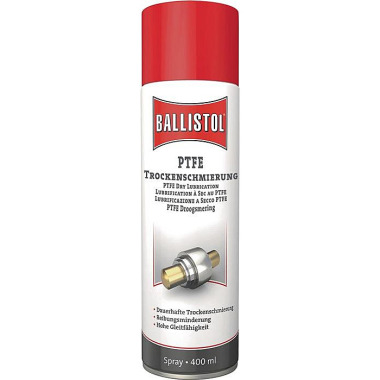 PTFE Trockenschmierung farblos/weißlich n.dem Trocknen 400ml Spraydose BALLISTOL 25607