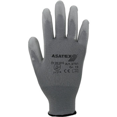 Handschuhe Gr.9 grau EN 388 PSA II Nyl.m.PU ASATEX 3701/9