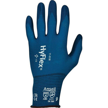 Handschuhe HyFlex Nr.11-818 Gr.9 dunkelblau Nylon-Spandex m.Nitrilschaum EN 388 Kat.II 11818090