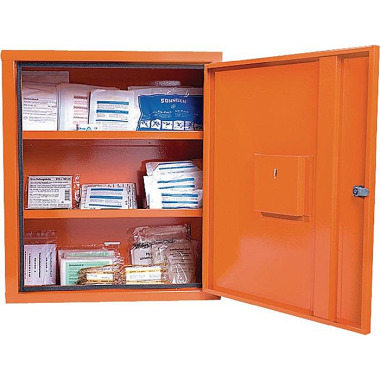 Verbandschrank EUROSAFE B490xH560xT200ca.mm orange 1-türig SÖHNGEN 0503009