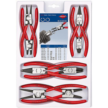 Sicherungsringzangensatz 8-tlg.SB-Lochung 10-60mm KNIPEX 00 20 04 V01