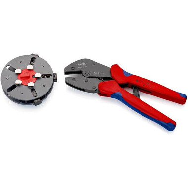 Crimpzange MultiCrimp® L.250mm 3 Wechseleinsätze KNIPEX 97 33 01