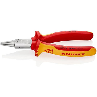 Rundzange L.160mm Zange verchr.VDE Mehrkomp.-Hüllen KNIPEX 22 06 160