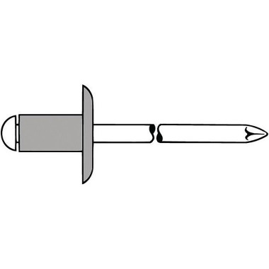 Blindniet Nietschaft dxl 4,0x12,0mm K12 Alu/Stahl 500 St.GESIPA 1454097