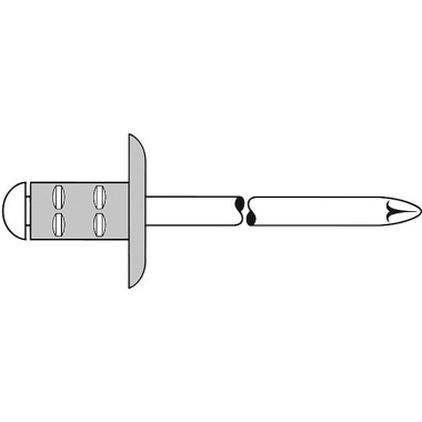 Blindniet PolyGrip® Nietschaft dxl 4,8x10,0mm K16 Alu/Stahl 25 St.GESIPA 1433852