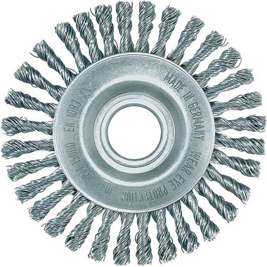 Rundbürste D.115mm Bohr.Drahtstärke 0,5mm STA 6mm 15000min-¹ LESSMANN 472201EZ