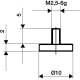 Messeins.D.10mm plan M2,5 STA z.Messuhren KÄFER 62006