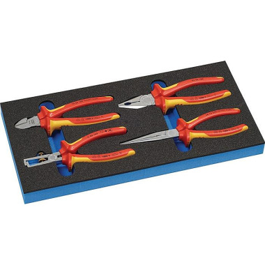 Werkzeugmodul 4-tlg.1/3-Modul VDE-Zangensatz KNIPEX S4000871294