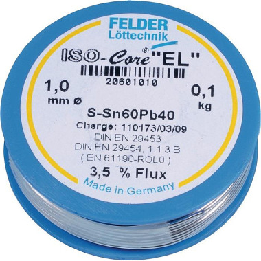 Lötdraht ISO-Core® EL 1mm 100g S-Sn60Pb40 FELDER 20601010