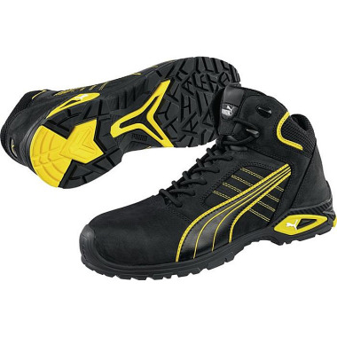 Sicherheitsstiefel Ams.Mid Gr.41 schwarz/gelb S3L FO SR 20345:2022 Leder PUMA 632240263000041