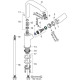 HG Einhebel-Waschtischmis cher 230 METRIS DN 15 m S chw-ausl o Ablaufgarnitur chrom 31081000