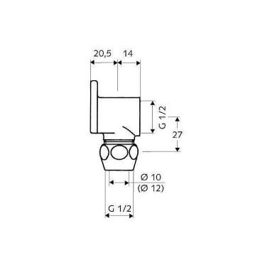 Schell Wandscheibe chrom mit Quetschverschraubung 1/2"x10mm 270080699