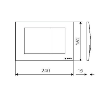 SCHELL WC-Betätigungsplat te FIELD chrom 31260699