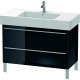 Duravit Waschtischunterba u X-LARGE 1000x470x588mm sw hgl XL654404040