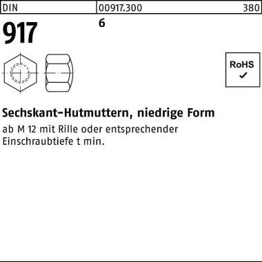 Sechskanthutmutter DIN 91 7 niedrige FormM4 6 1000 Stück 009173000040000