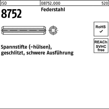 Spannstift ISO 8752 gesch litzt 18x 70 Federstahl s chwere Ausf. 25 Stück 087520000180070