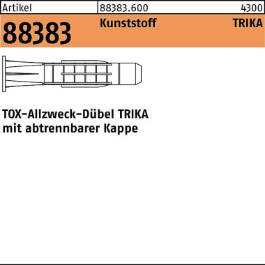 Dübel R 88383 FormTri-K 6 x 37/5,0 Ku. 100 Stück TO X 883836000060037