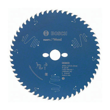 Kreissägeblatt AD 254mm Z.54 WZ Bohr.30mm Schnitt-B.2,6mm HM BOSCH 2608644342