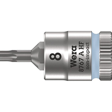 Steckschlüsseleinsatz 8767 A HF TORX® 1/4 Zoll T8 L.28mm WERA 05003360001