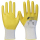 Handschuhe 03405 Gr.8 weiß/gelb PES m.Nitril EN 388 PSA II 12 NITRAS 03405-8