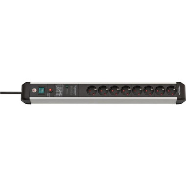 Steckdosenleiste Premium-Protect-Line 16 A 230 V schwarz/silber Steckd.8 1391010800