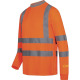 Warnschutz-Langarm-T-Shir t NEVIO Gr.2XL (62/64) orange SAFESTYLE 22695-4