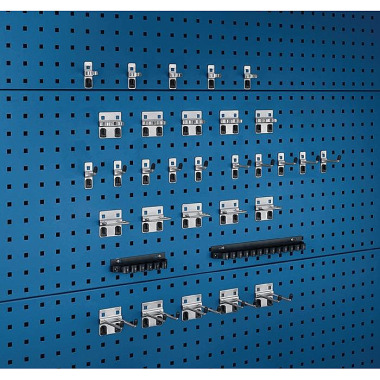 Werkzeughaltersortiment 32-tlg.verzinkt f.Lochplatten 15 Haken/7 Halter/10 Klemmen BOTT 14030208