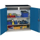 Werkzeug-/Beistellschrank H1000xB1000xT500mm 2Schubl.,2Bd.lichtgrau/en zianblau STUMPF 3007274