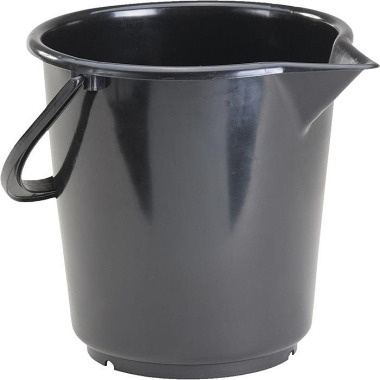 Eimer 17,0l HD-Polyethylen schwarz Kunststoffbügel D.330mm H.315mm HÜNERSDORFF 942200