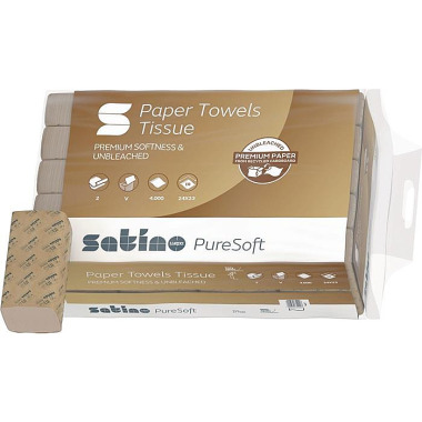 Handtuchpapier Satino PureSoft 277540 2-lag.soft beige L230xB240ca.mm Krt.