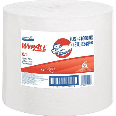 Reinigungstuch WypAll® X70 8348 L315xB310ca.mm weiß 1-lagig KIMBERLY-CLARK