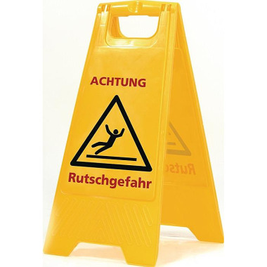 Warnschild Achtung Rutschgefahr Schriftzug B 300xH 570mm 301034