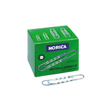 NORICA Büroklammer 2262 7 7mm gewellt silber 100 St ./Pack. 176039495