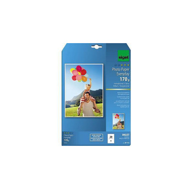 SIGEL Fotopapier Everyday -plus IP713 DIN A4 170g w eiß 20 Bl./Pack. 110235901