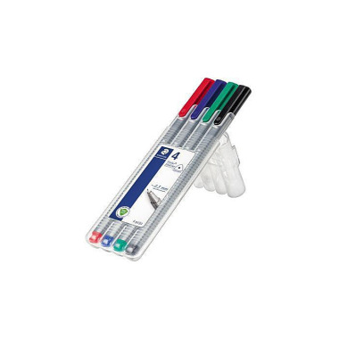 STAEDTLER Fineliner tripl us 334 SB4 0,3mm sortiert 4 St./Pack. 304212499