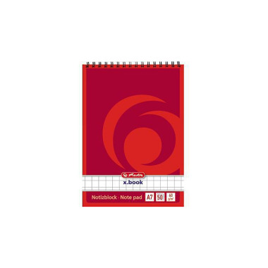 Herlitz Notizblock 110734 DIN A7 50Blatt kariert w eiß 111115302