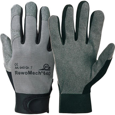 Honeywell Kunstlederhandschuhe RewoMech 640 Gr.10 schwarz/grau Kunstleder/Elastan 064010141E