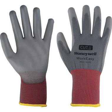 Honeywell Handschuh Workeasy 13G GY PU 1 Gr.10 grau/rot EN 388 PSA II HONEYWELL WE21-3113G-10/XL